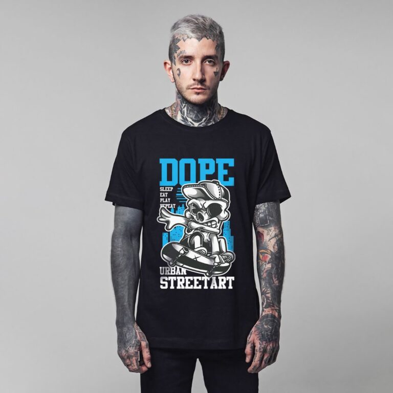 Vector áo thun street art Dope