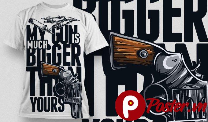 Vector áo thun súng cá tính