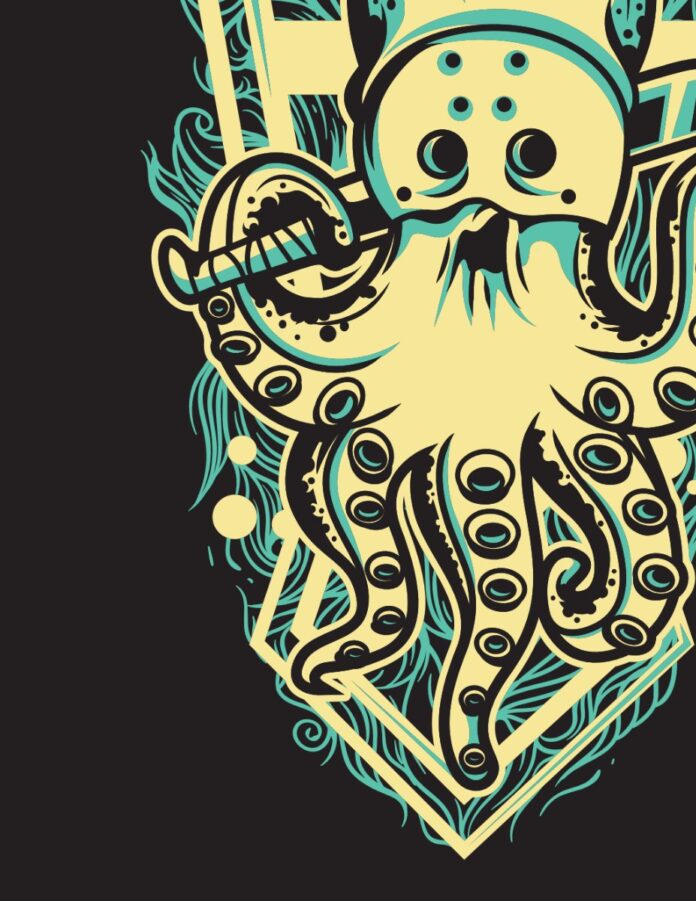 Vector bạch tuộc đồ họa EPS