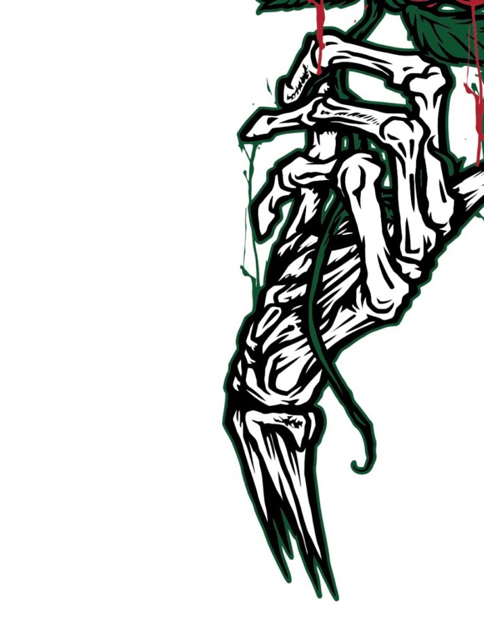 Vector bàn tay xương độc đáo