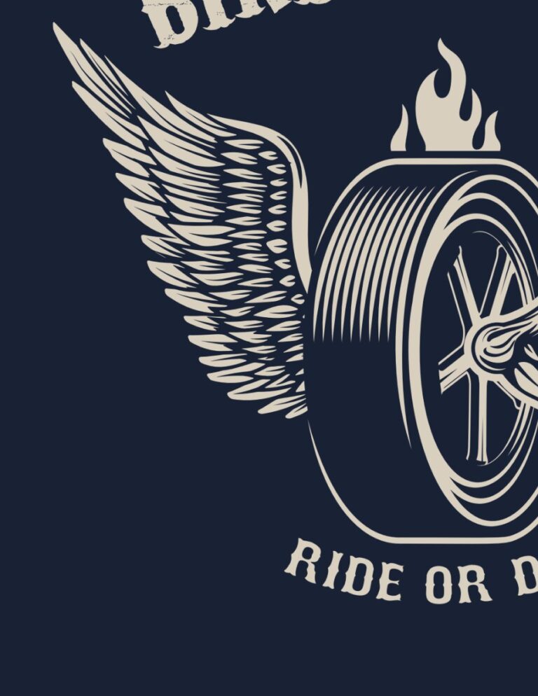 Vector bánh xe cánh lửa Ride or Die