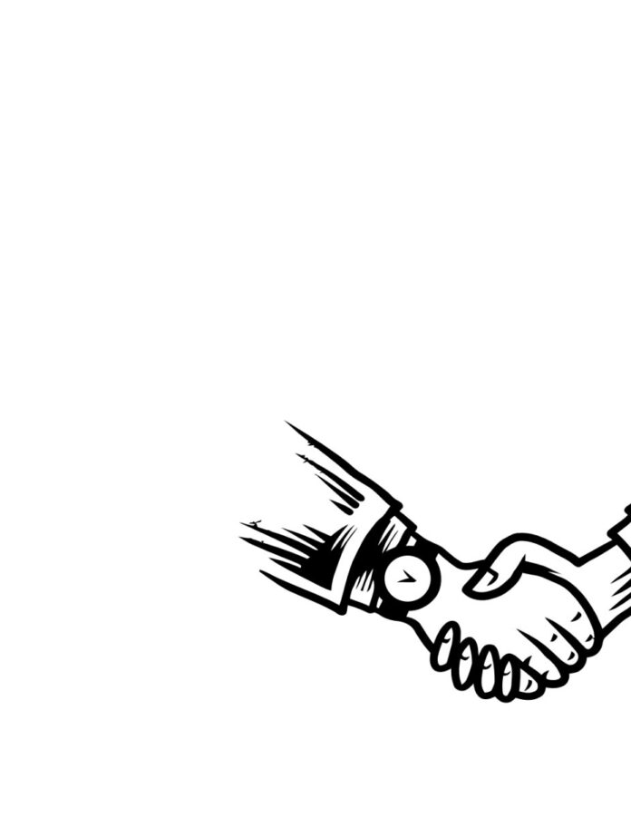 Vector bắt tay hợp tác