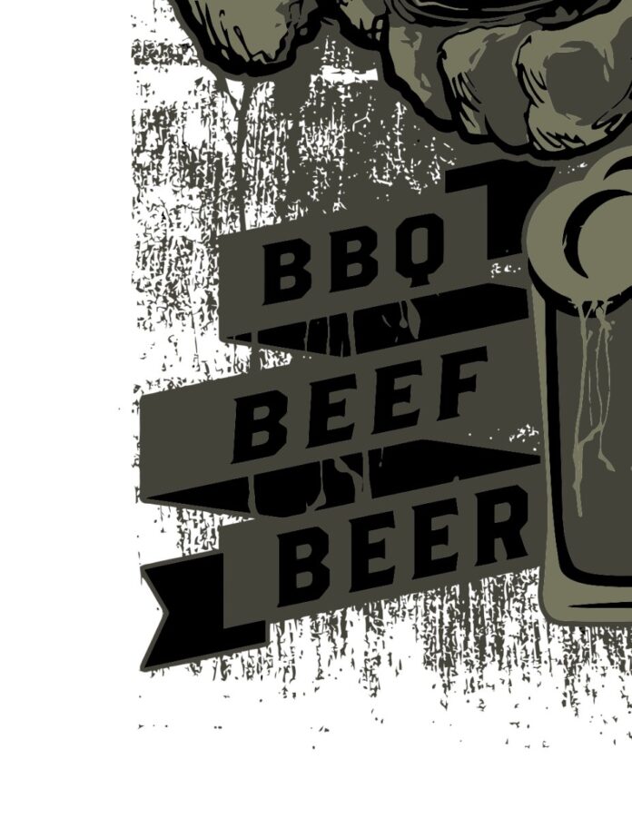 Vector BBQ Beef Beer