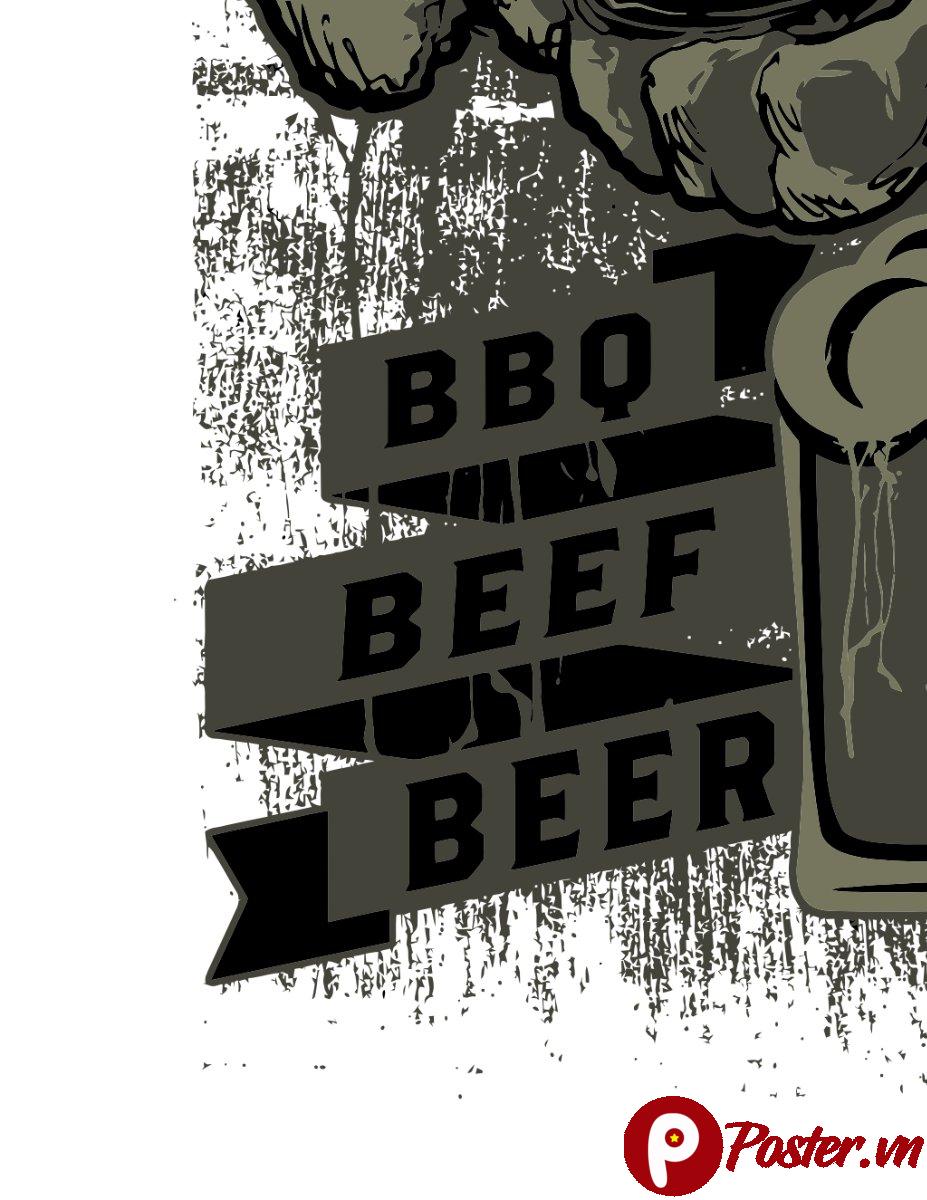 Vector BBQ Beef Beer