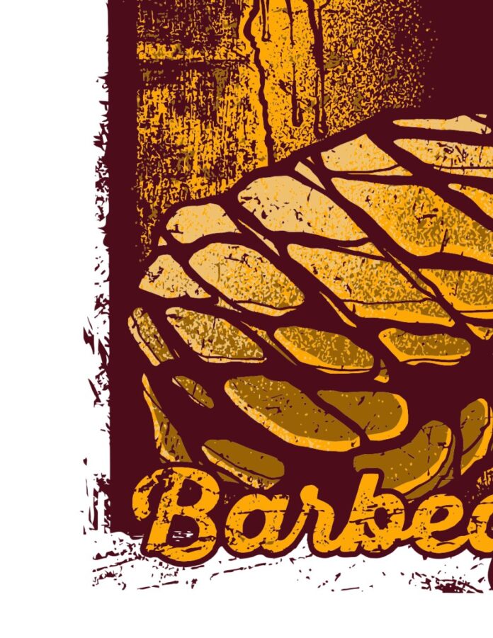 Vector BBQ phong cách vintage