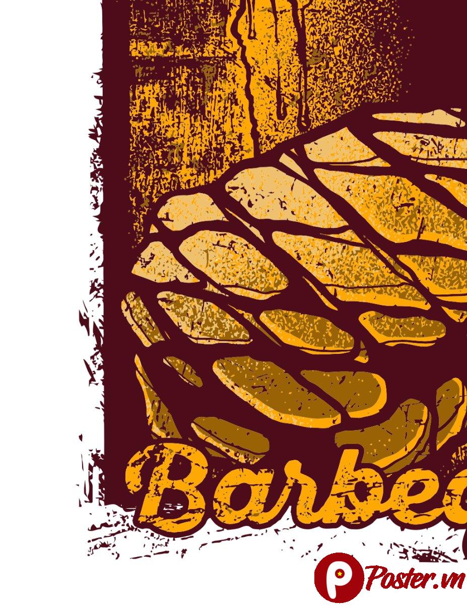 Vector BBQ phong cách vintage