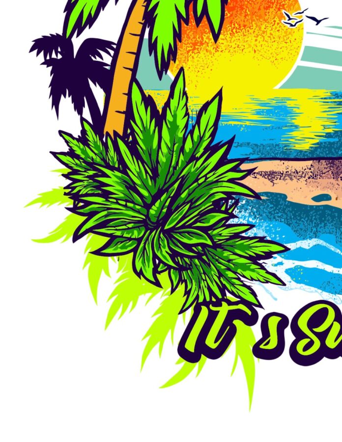 Vector Beach VW phong cách hè