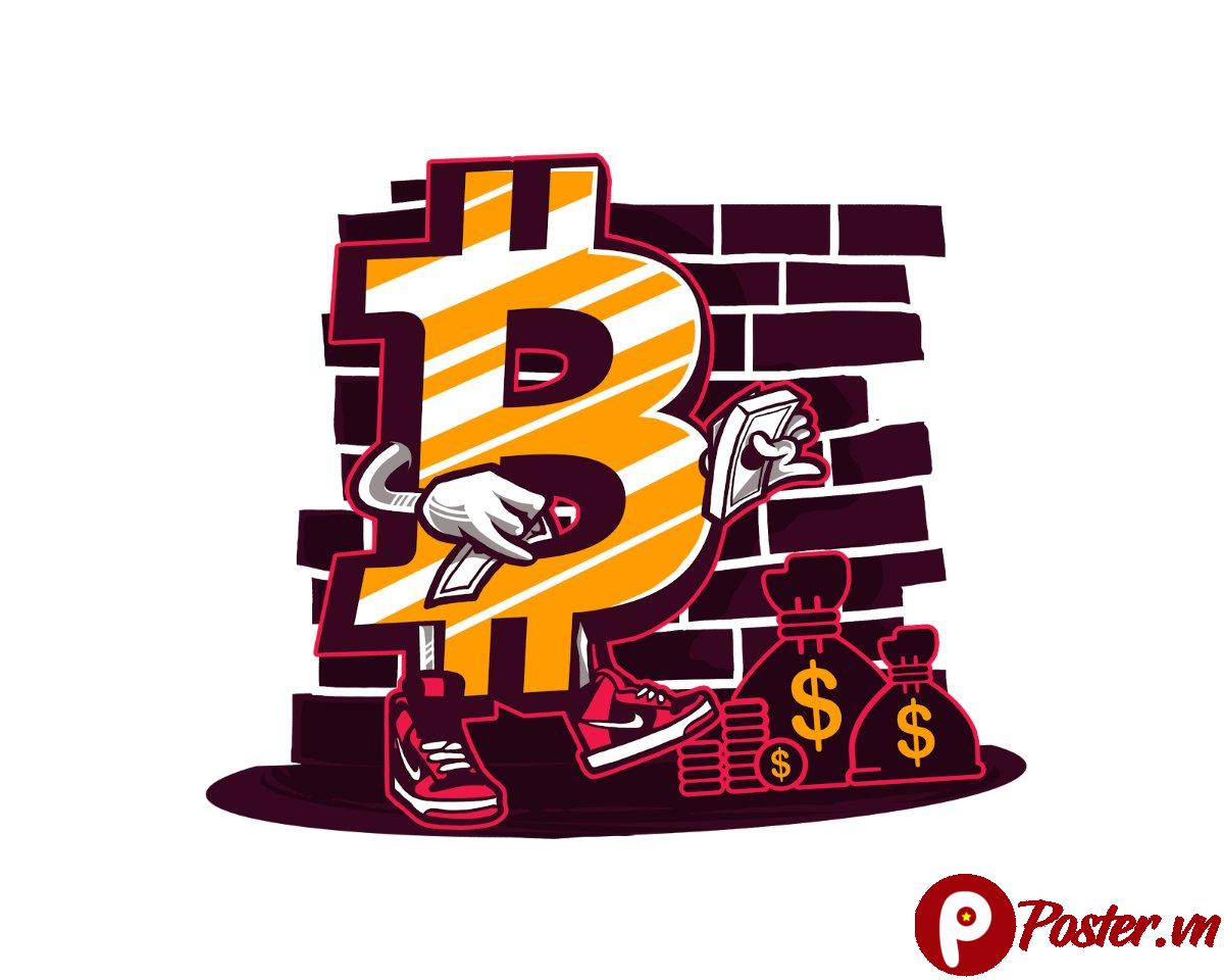 Vector Bitcoin hoạt hình