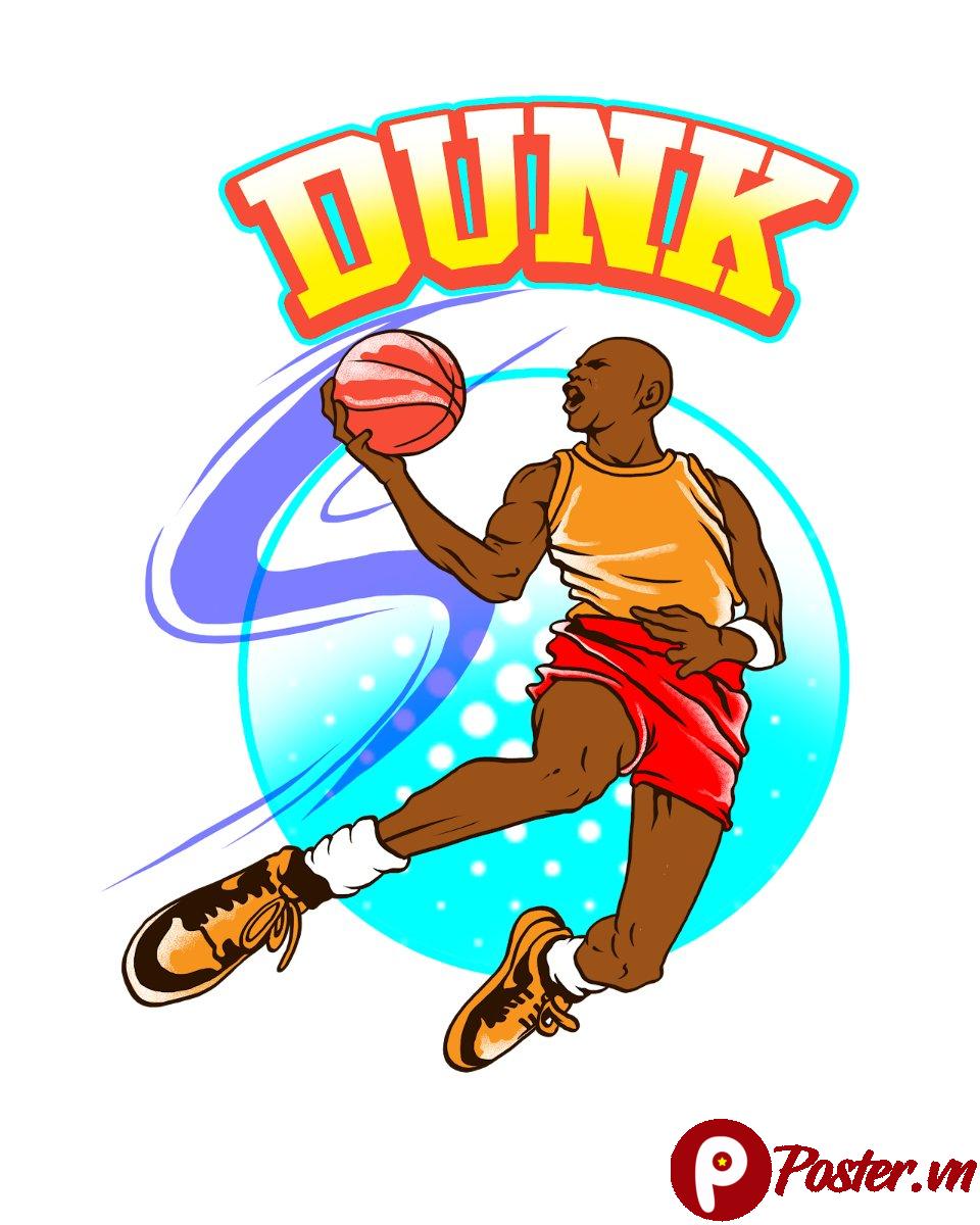 Vector bóng rổ dunk
