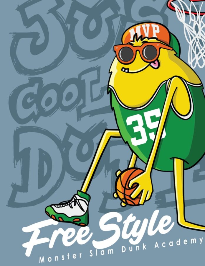 Vector bóng rổ hoạt hình