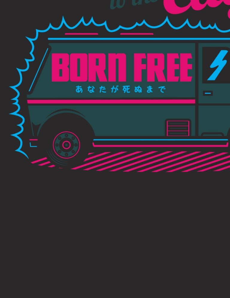 Vector Born Free phong cách Retro