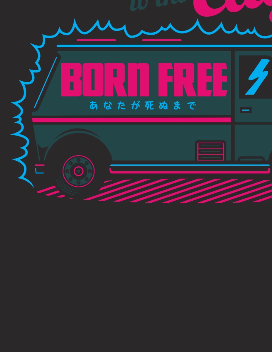 Vector Born Free phong cách Retro