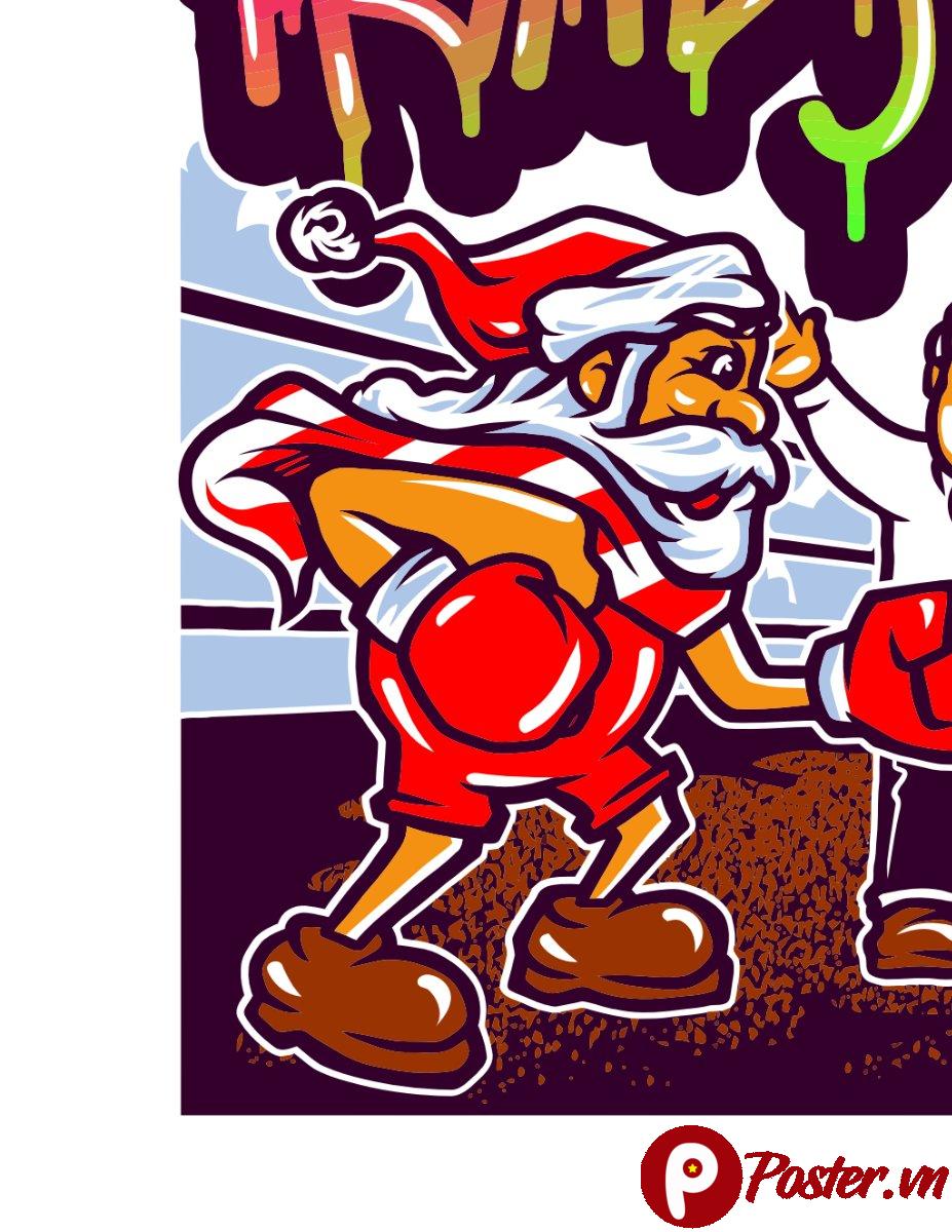Vector Boxing Ông Già Noel