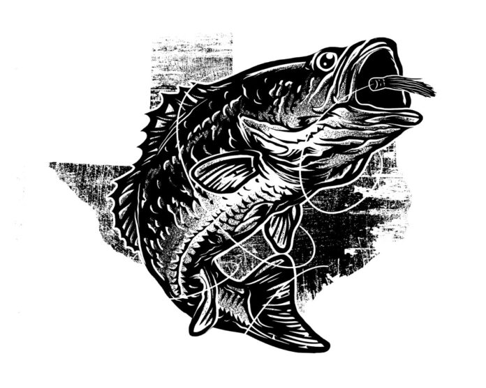 Vector cá lóc Texas