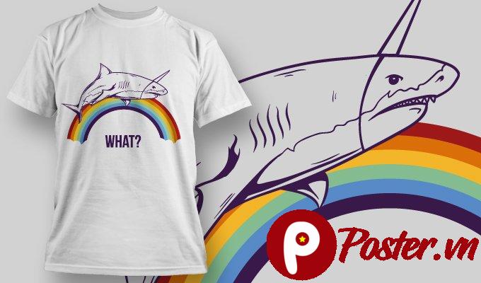 Vector cá mập cầu vồng