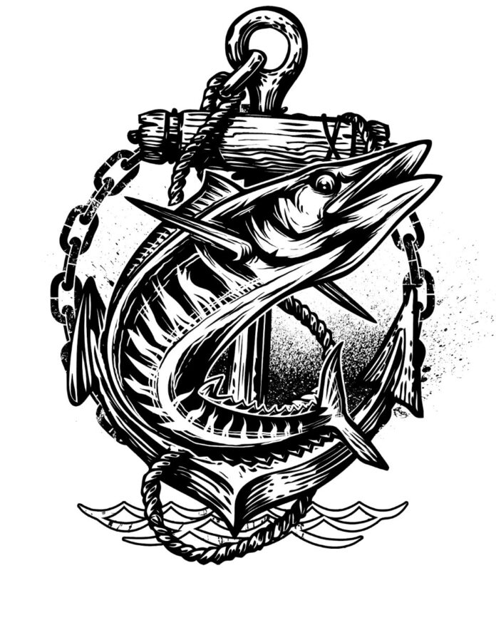 Vector cá nhám móc neo