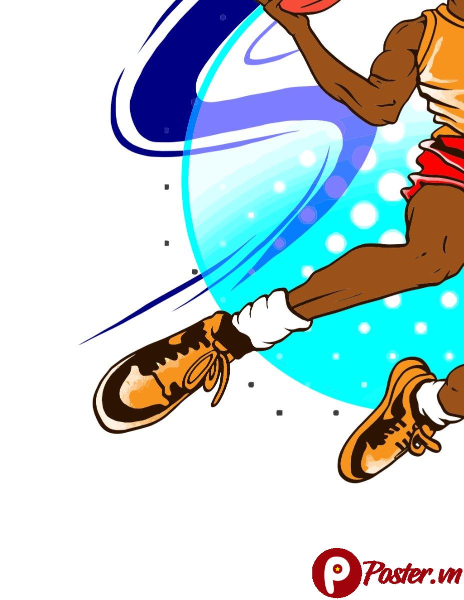Vector cầu thủ bóng rổ dunk