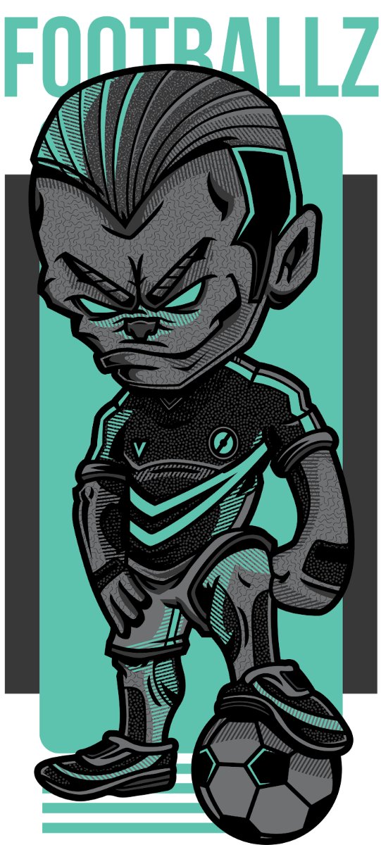 Vector cầu thủ hoạt hình độc đáo