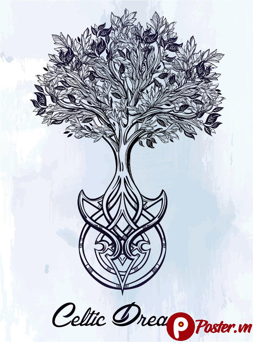 Vector cây sự sống Celtic Dreams