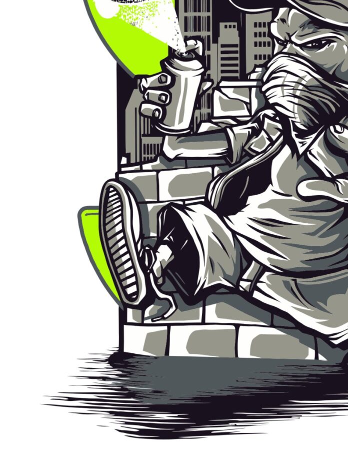 Vector character graffiti độc đáo