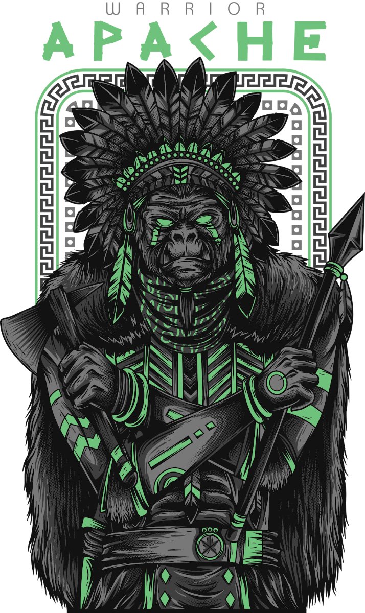 Vector Chiến Binh Apache Đồ Họa