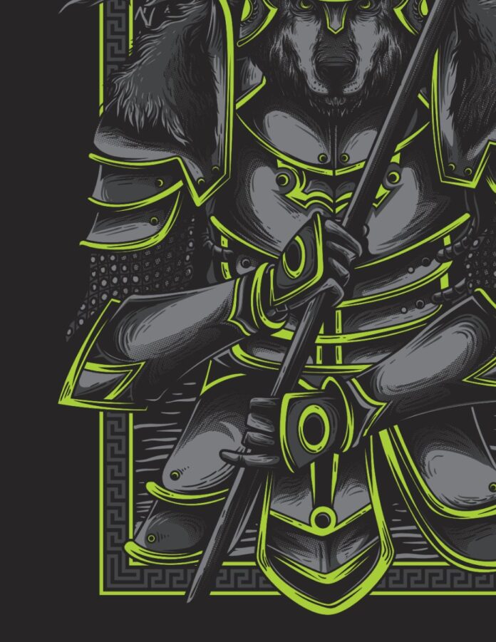 Vector chiến binh sói EPS10(95)