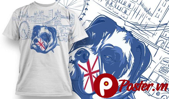 Vector chó Bulldog Anh Quốc