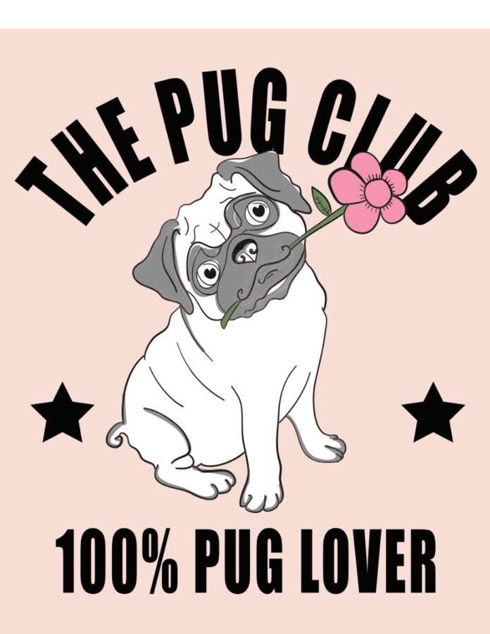 Vector chú chó Pug dễ thương
