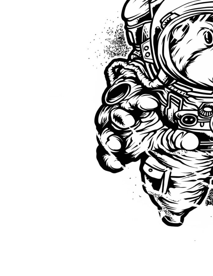 Vector Chuột Lang Phi Hành Gia