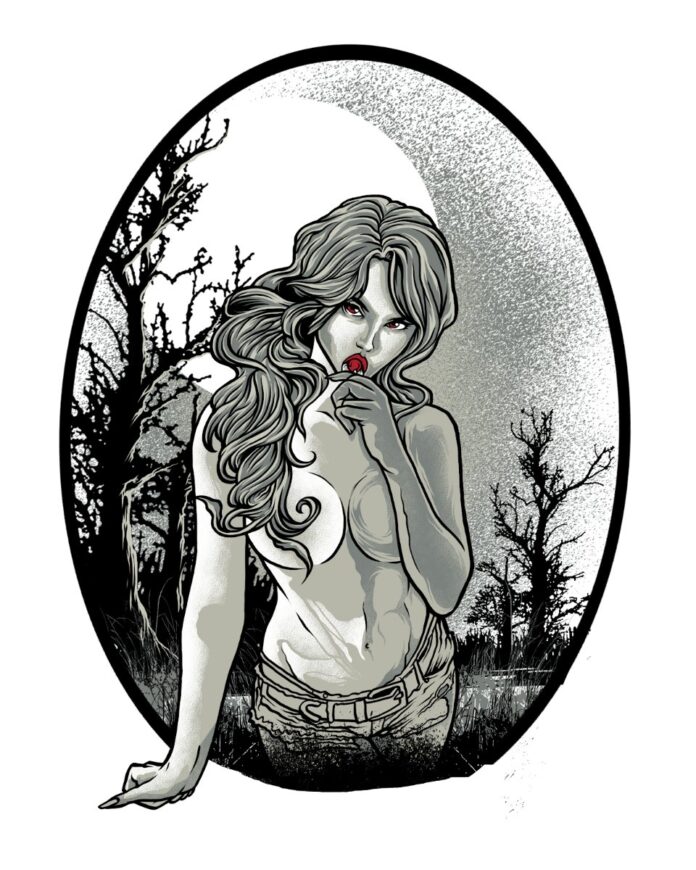 Vector cô gái ma cà rồng