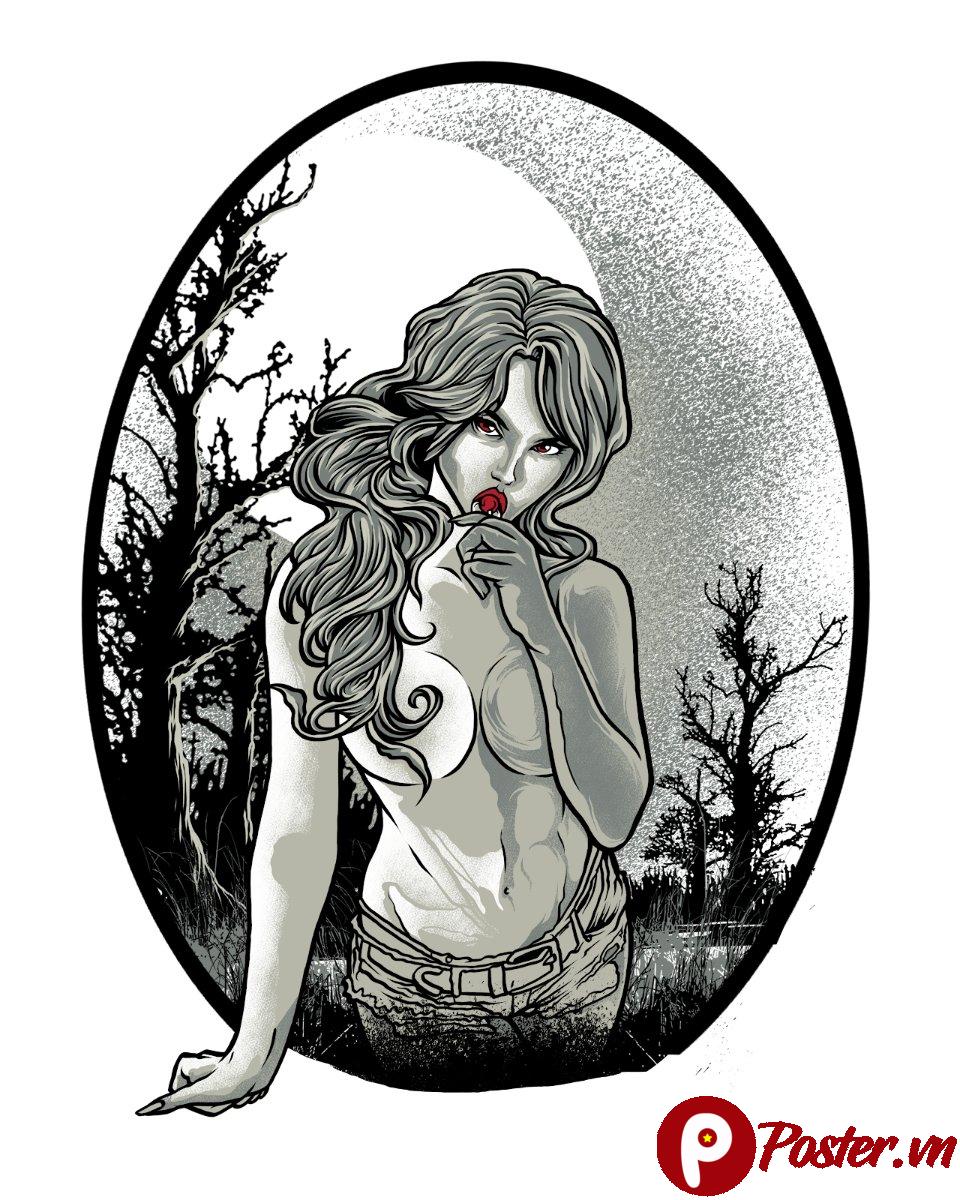 Vector cô gái ma cà rồng