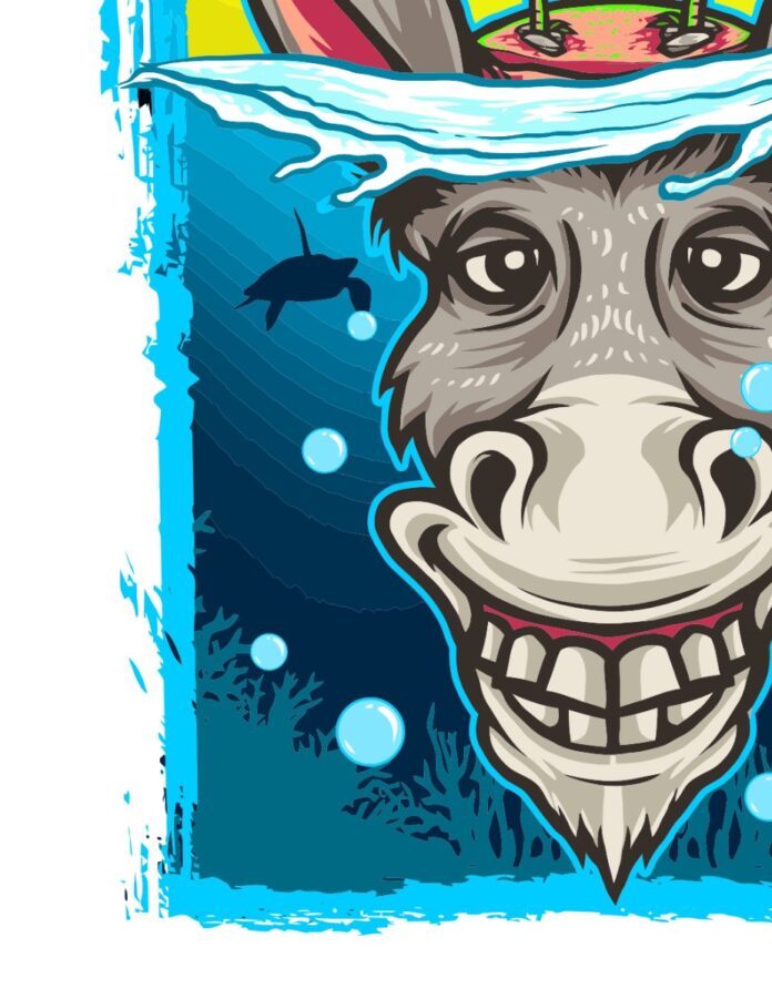 Vector con lừa hoạt hình