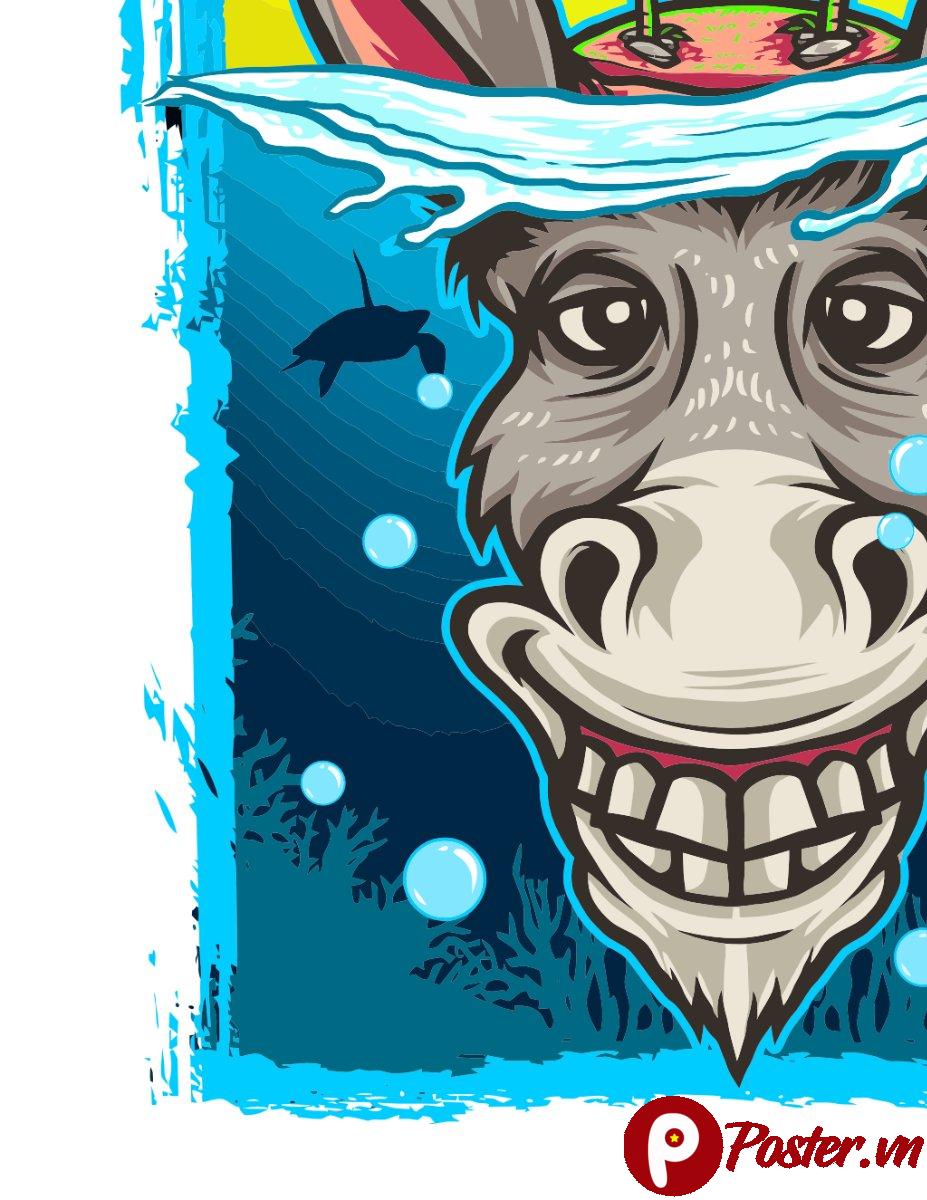 Vector con lừa hoạt hình