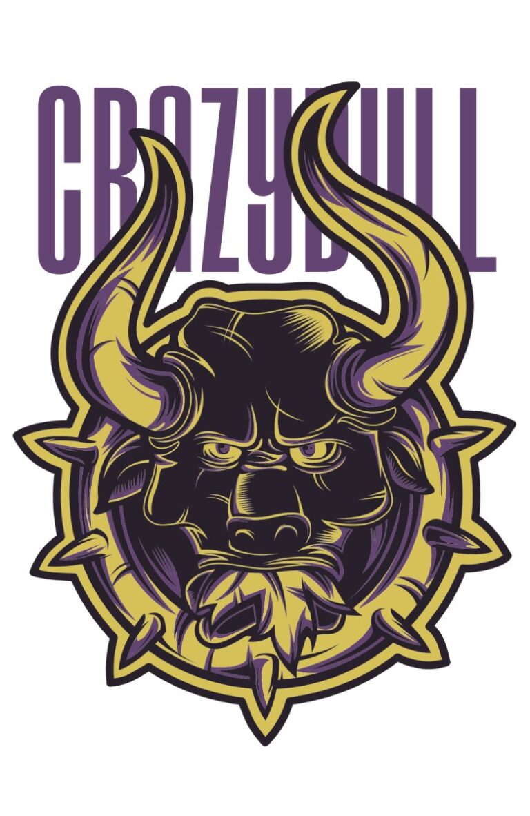 Vector Crazy Bull Đồ Họa Độc Đáo