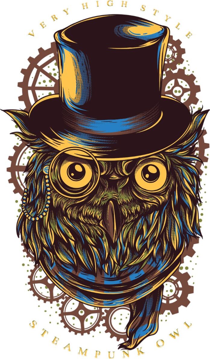 Vector Cú Steampunk Độc Đáo