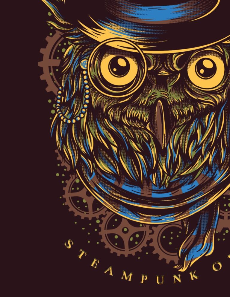 Vector cú steampunk độc đáo