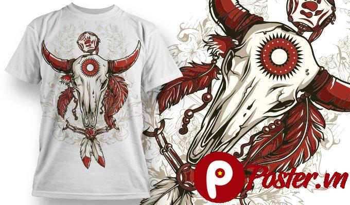 Vector Đầu Bò Tribal