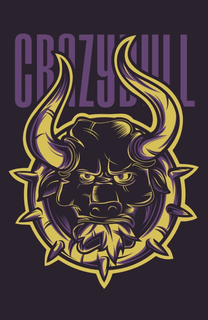 Vector đầu bò tức giận