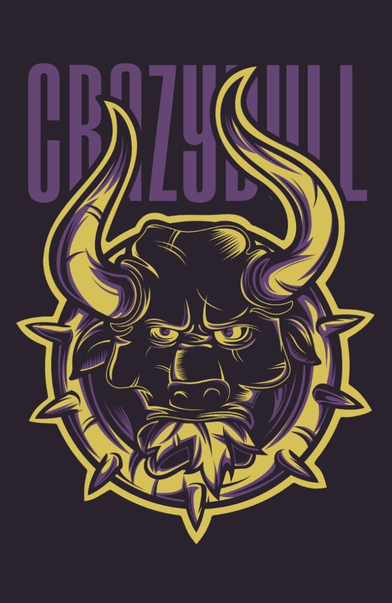 Vector đầu bò tức giận