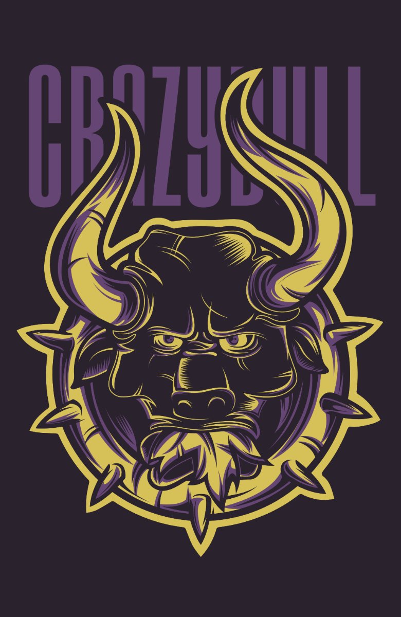 Vector đầu bò tức giận