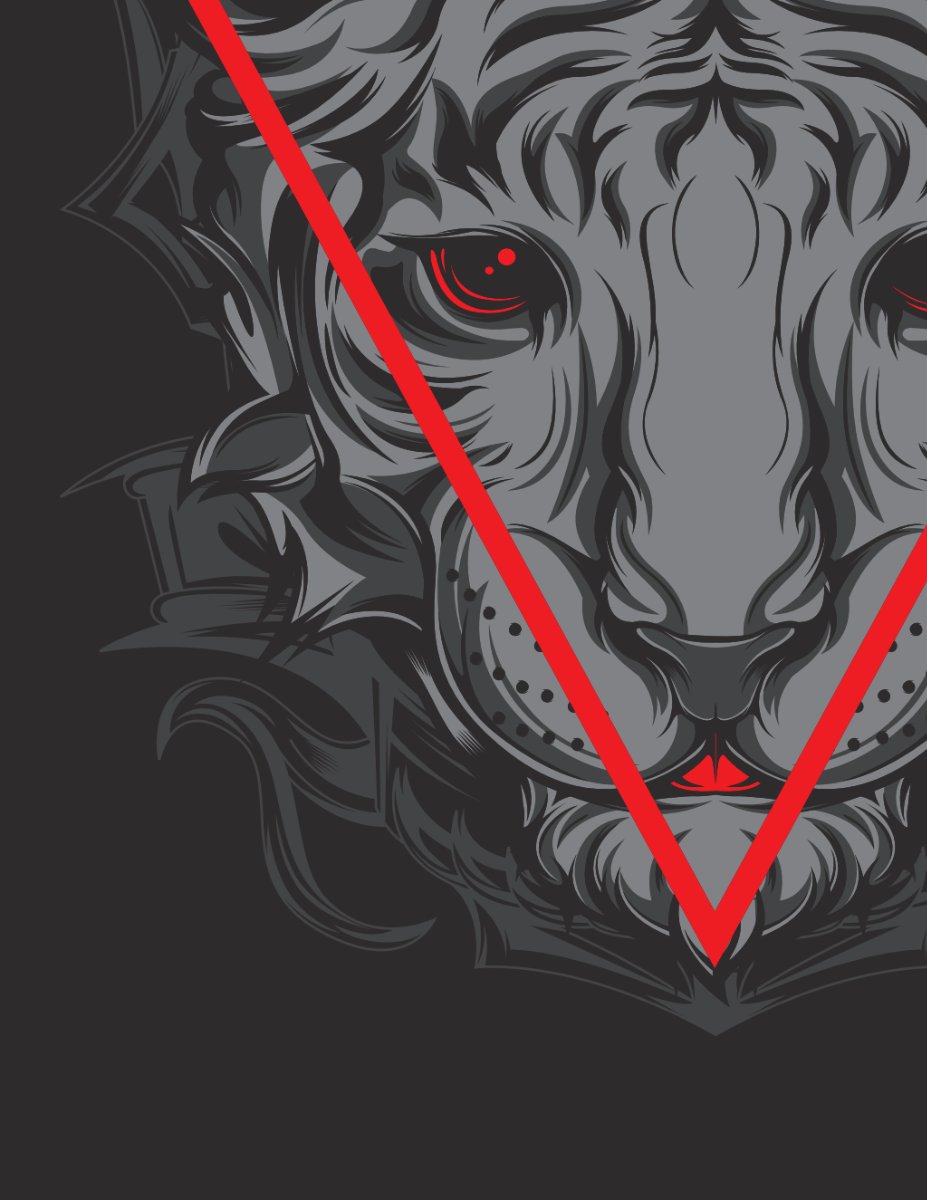 Vector đầu hổ đồ họa mạnh mẽ