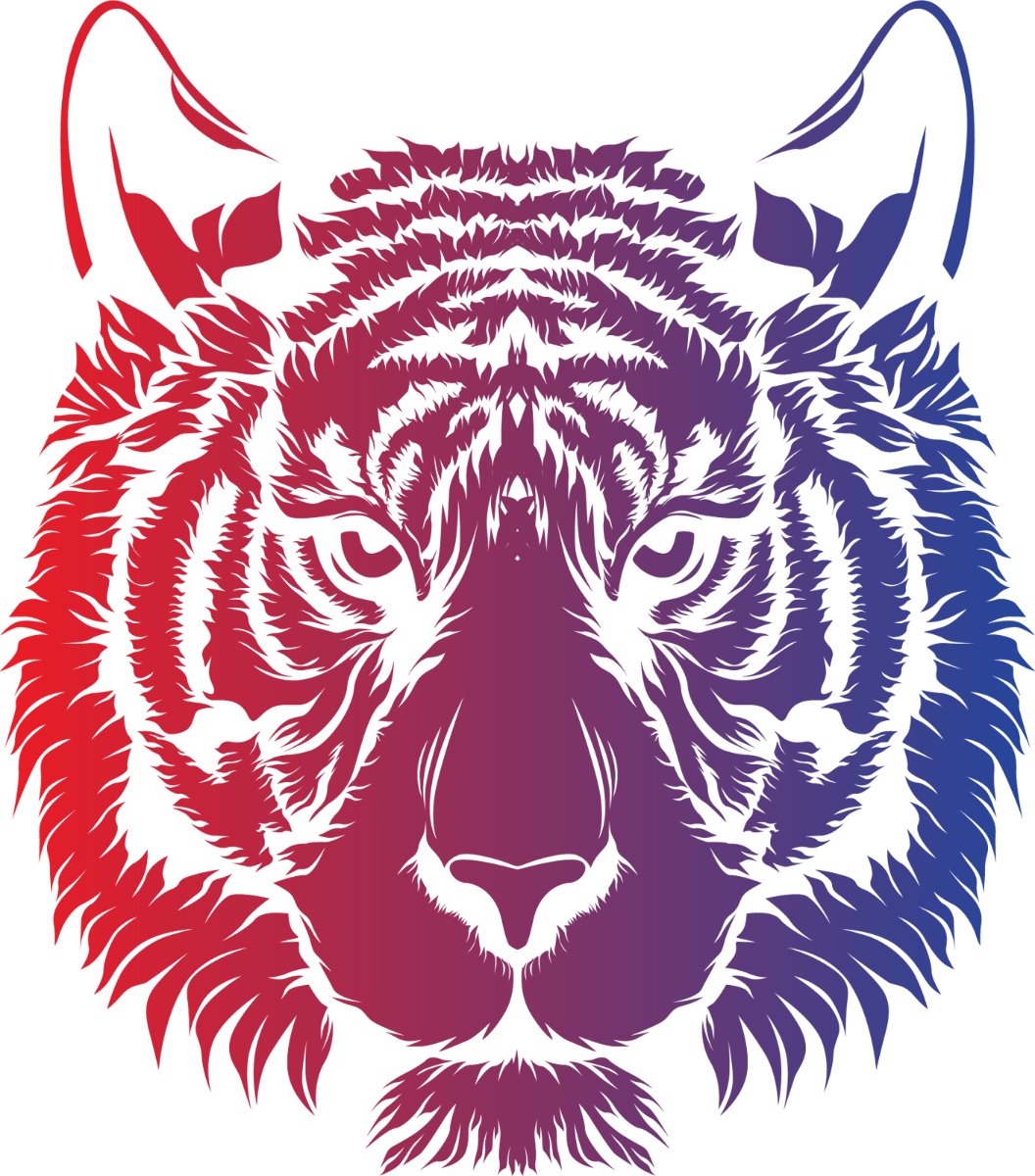 Vector đầu hổ đồ họa sắc nét