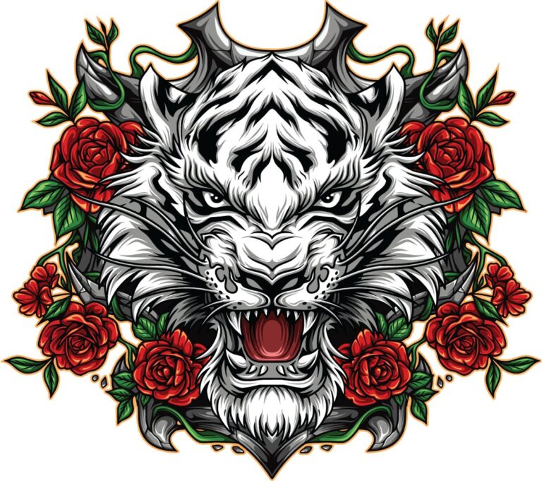 Vector Đầu Hổ Trắng