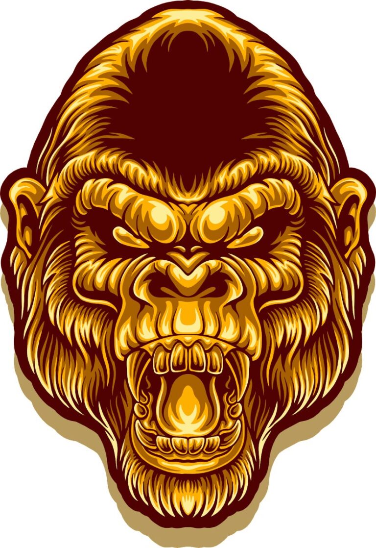 Vector đầu khỉ đột vàng