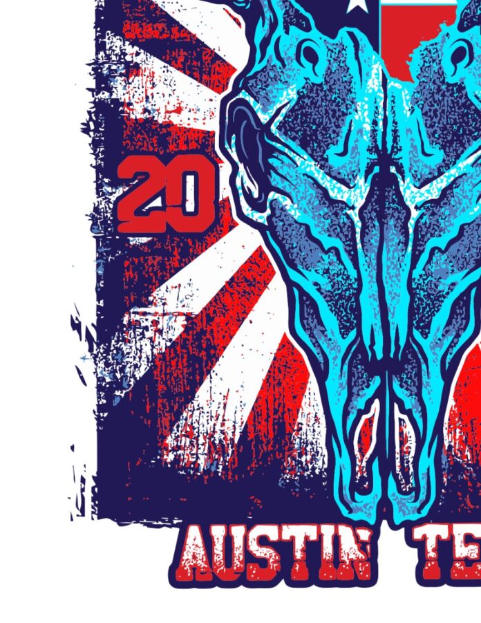 Vector đầu lâu bò grunge