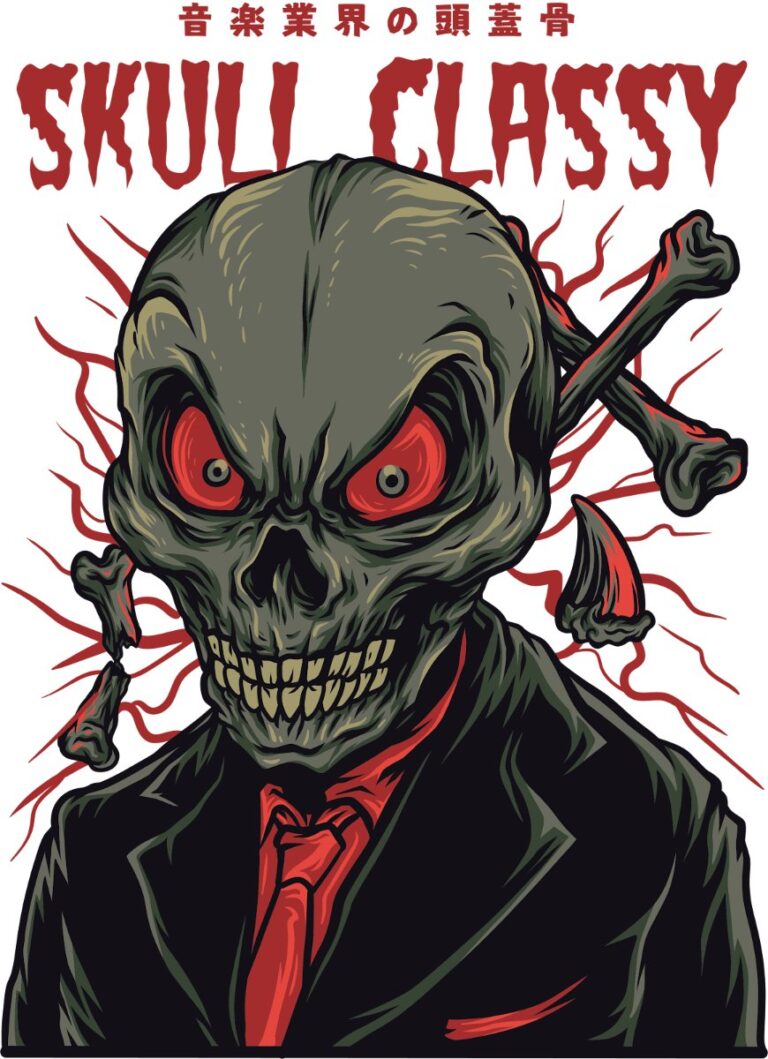 Vector đầu lâu classy