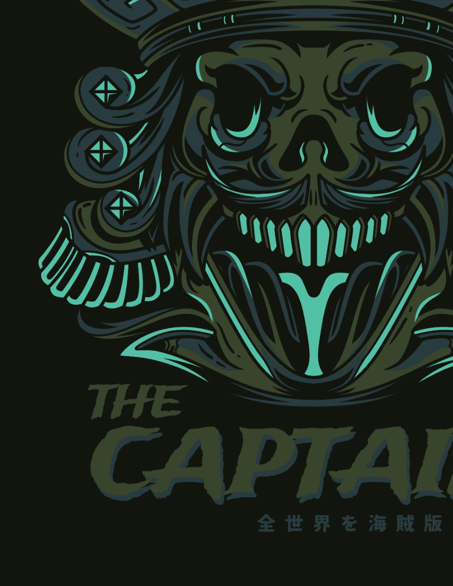 Vector Đầu Lâu Cướp Biển The Captain