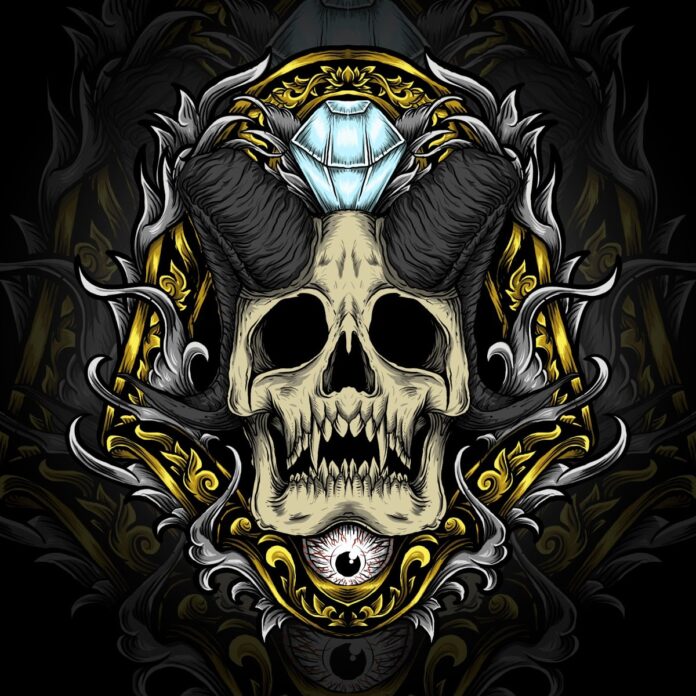 Vector Đầu Lâu Kim Cương Đồ Họa