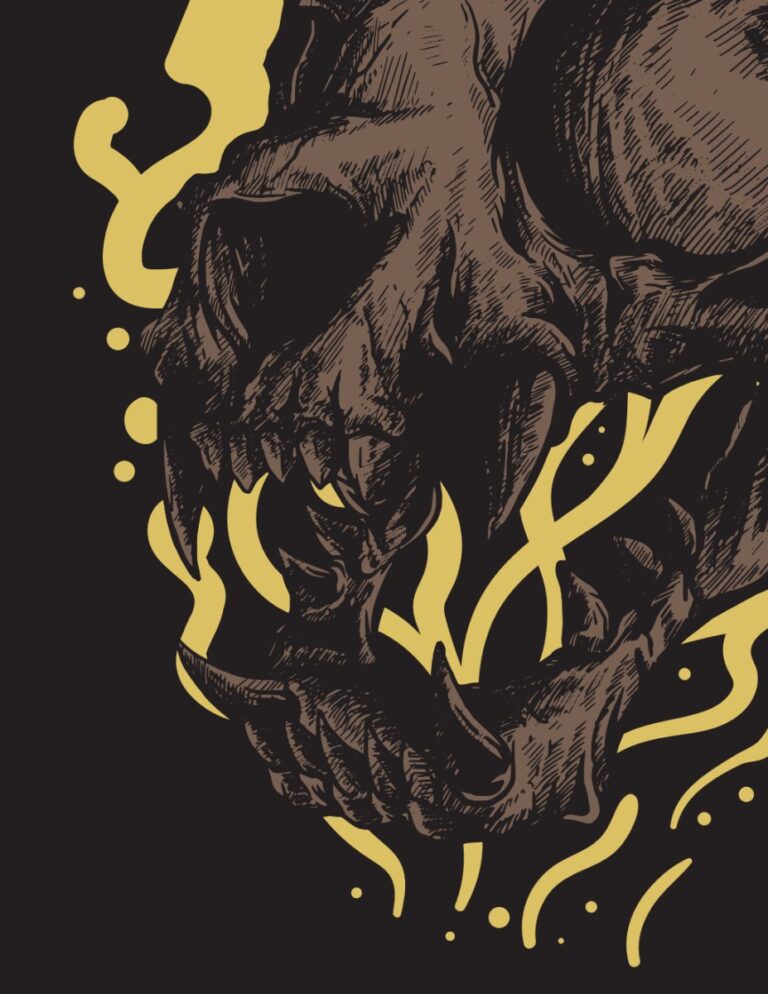 Vector đầu lâu kinh dị