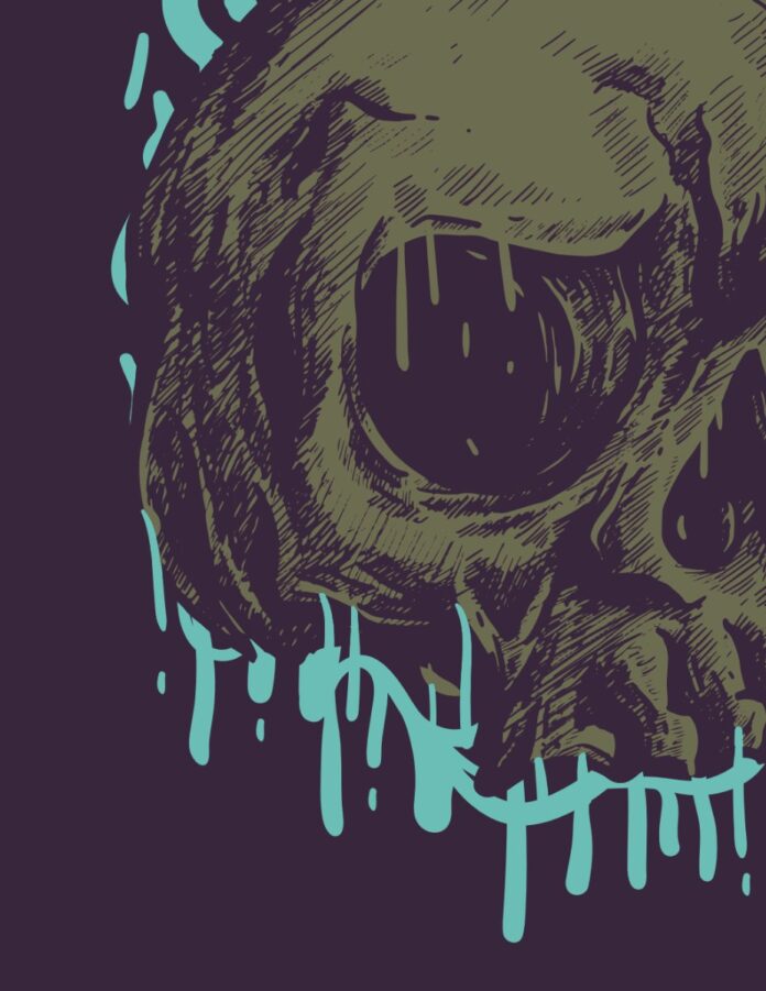 Vector đầu lâu kinh dị